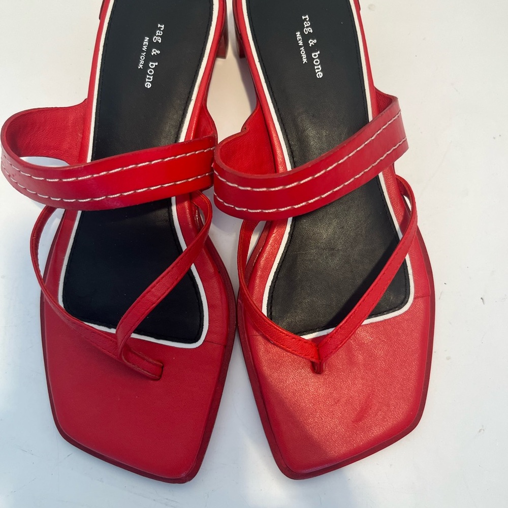 Rag & Bone Red Strappy Sandals